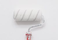 white paint roller