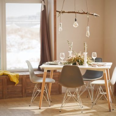 white wooden dining table set during daytime