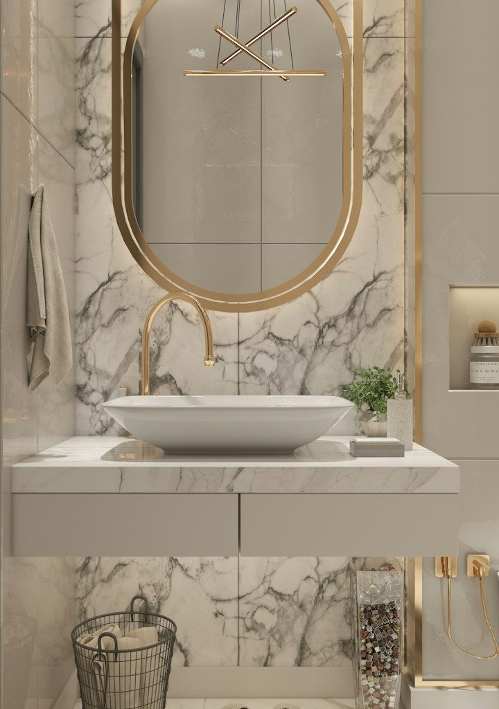 white ceramic sink