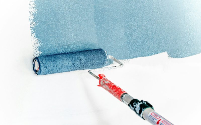 blue paint brush