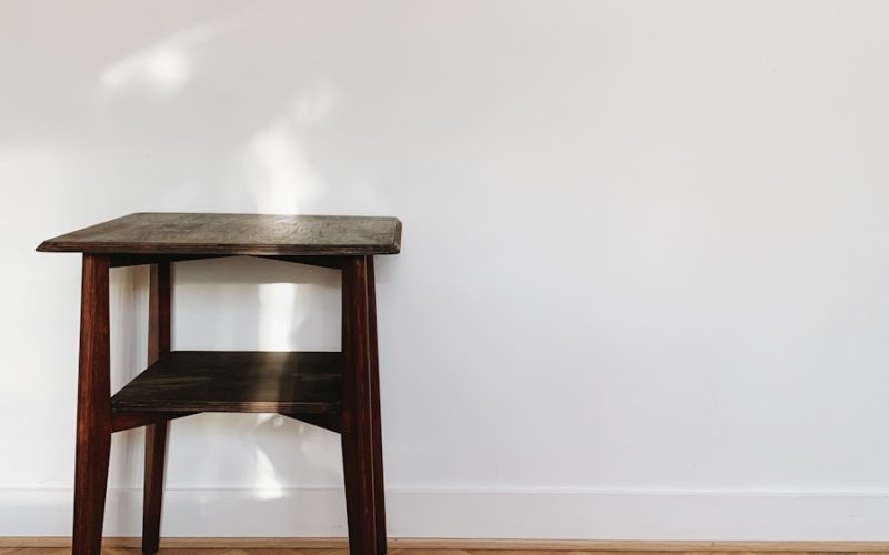brown wooden seat on brown wooden parquet floor