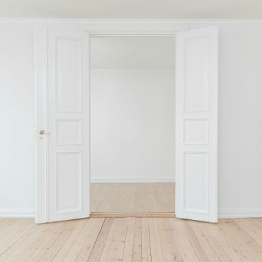 minimalist photography of open door