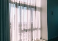 white glass panel curtains