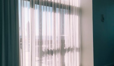 white glass panel curtains