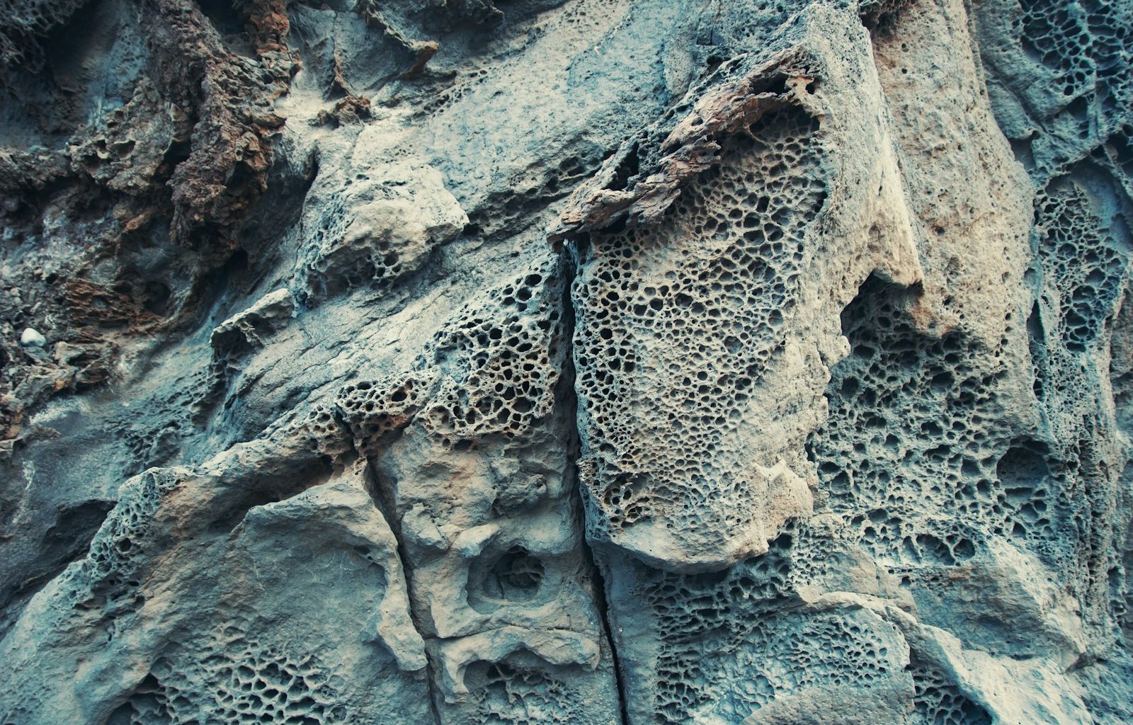 white and gray rock formation