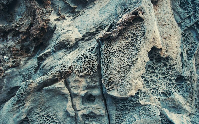 white and gray rock formation