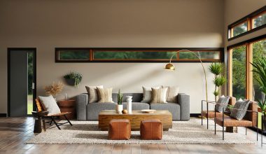 white and brown living room set