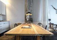 brown wooden table with chairs